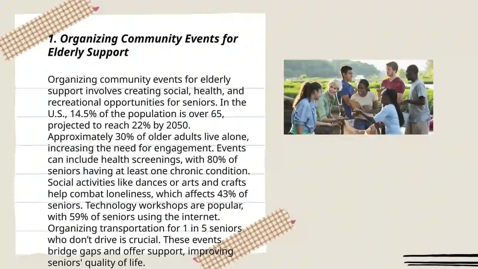 Organizing Community Events for Elderly Support 3