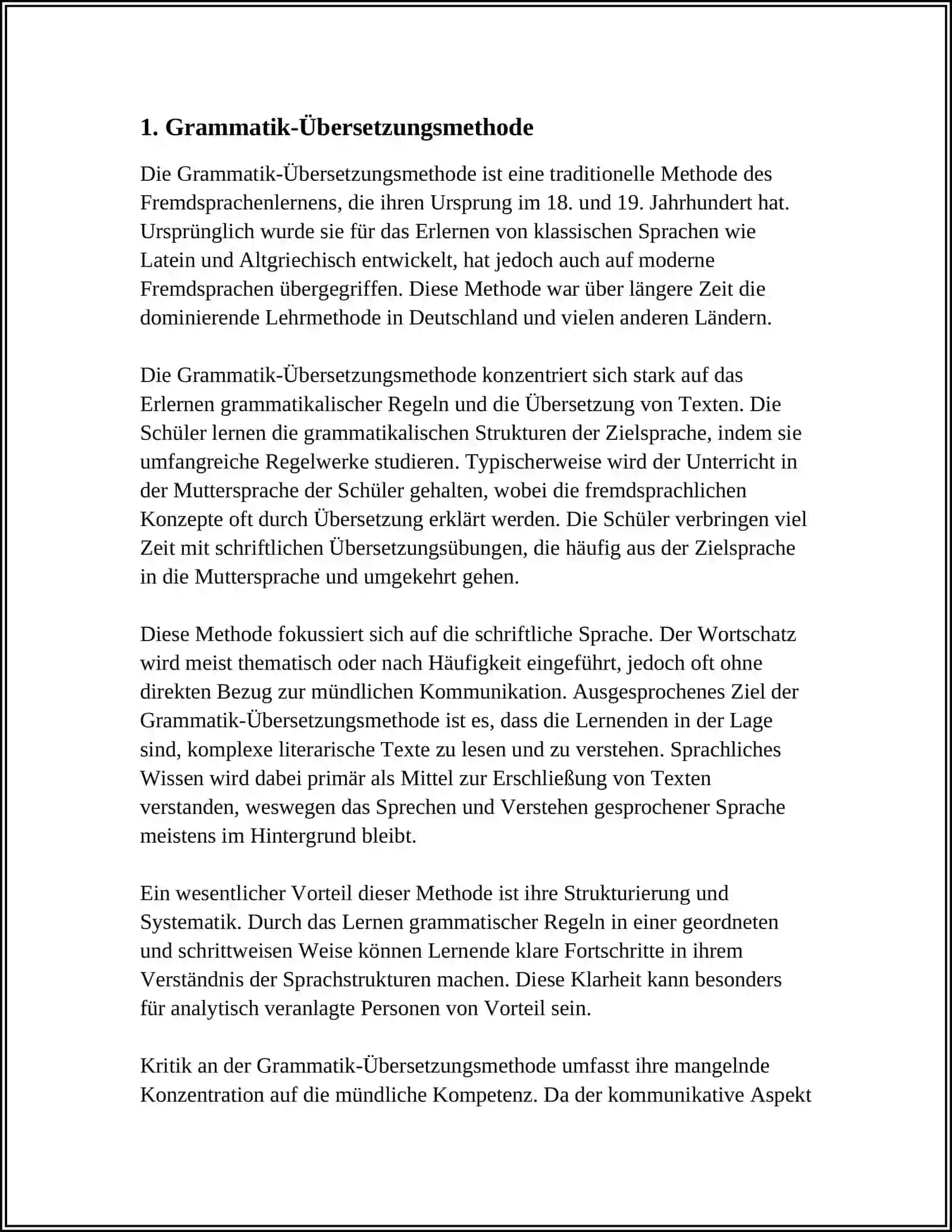 Grammatik-Übersetzungsmethode 3