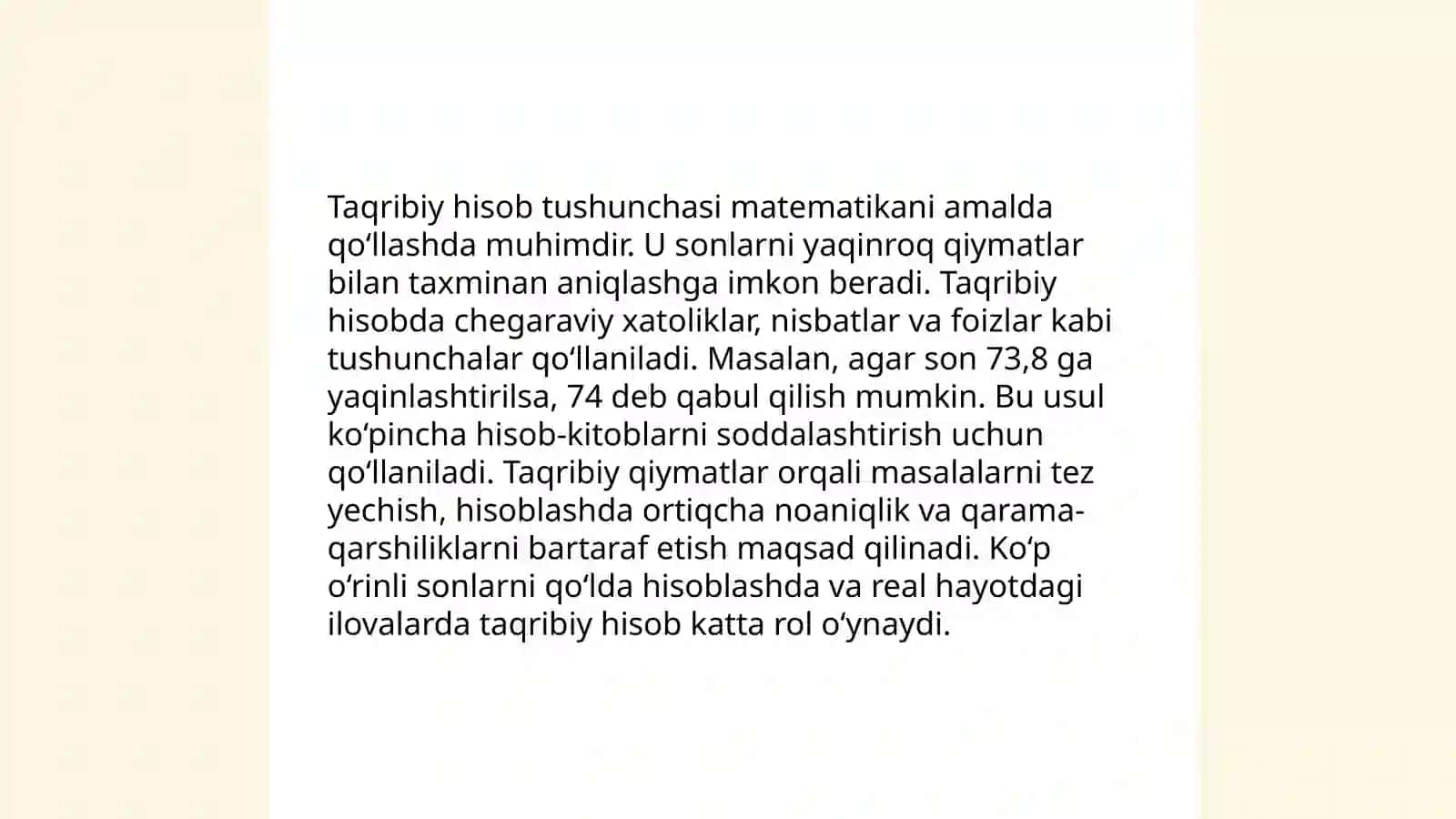 Taqribiy hisob 3