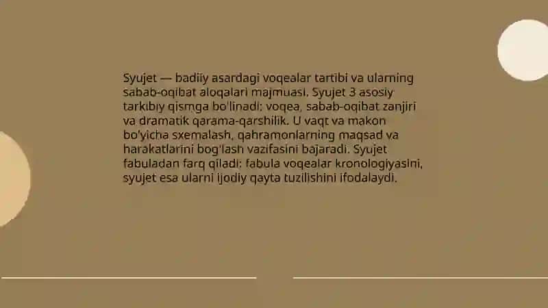 Syujet va uning turlari 3