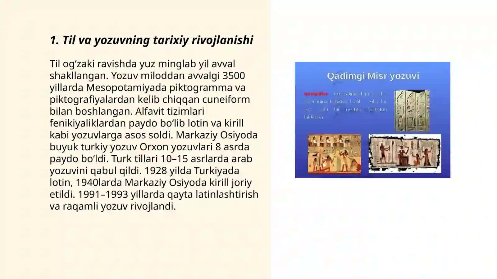 Til va yozuv ularning òzaro munosabati 3