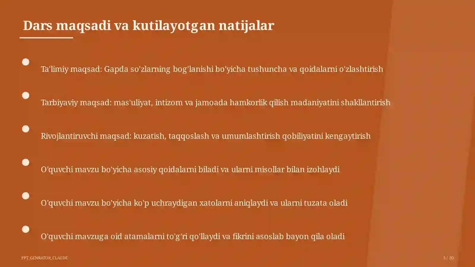 Gapda so'zlarning bog'lanishi (2-sinf) 3