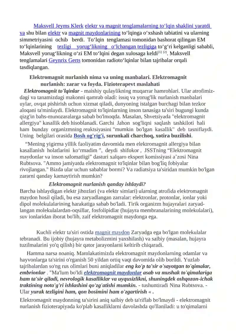 Kundalik hayotda elektromagnit nurlanish 3