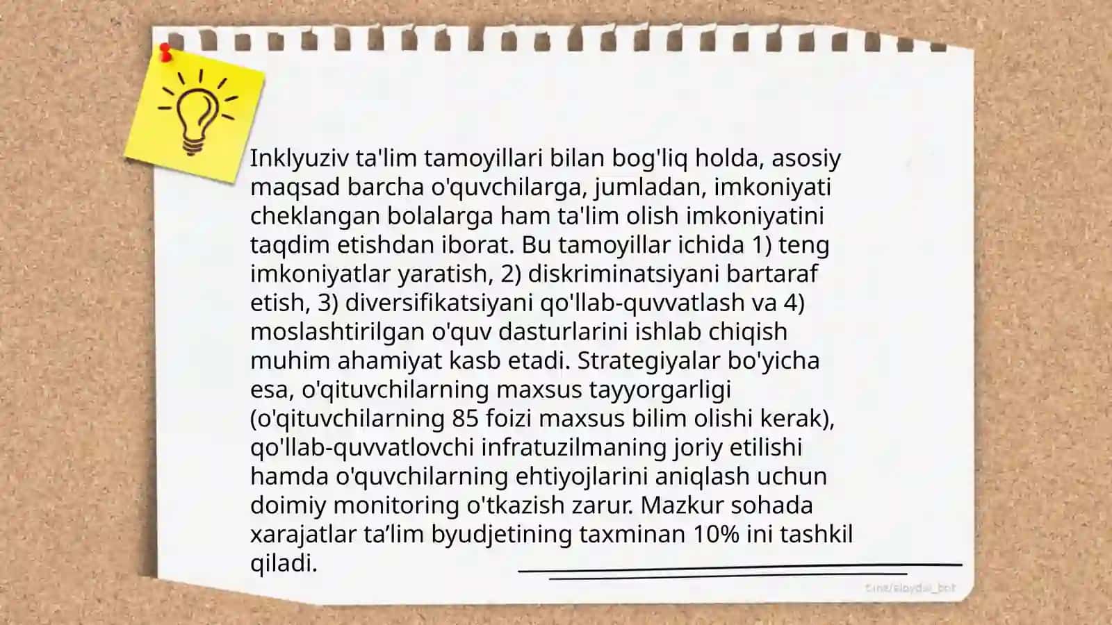 Inklyuziv ta'lim tamoyillari va strategiyalar 3