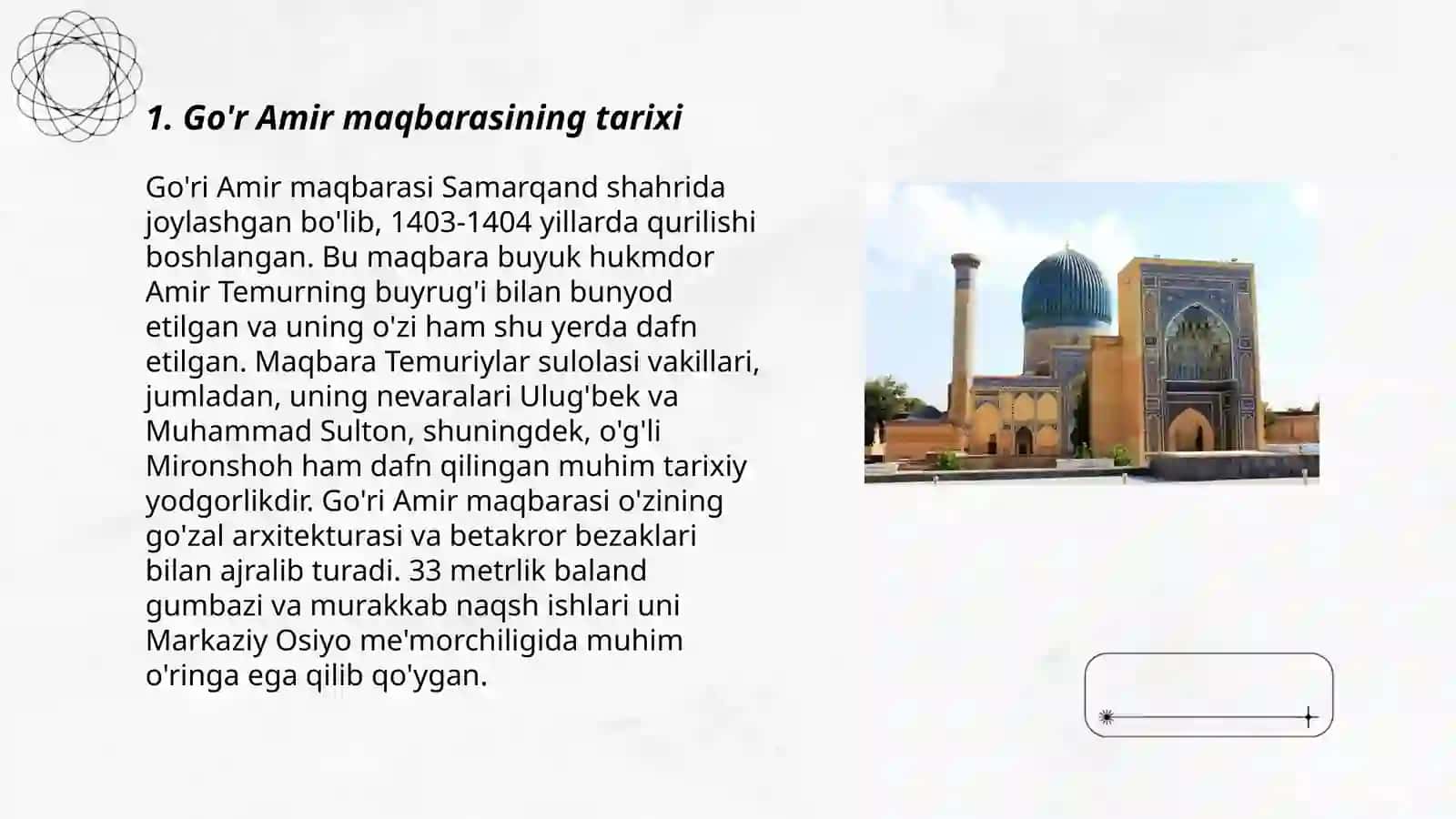 Go'r Amir va Bibixonom maqbaralari 3