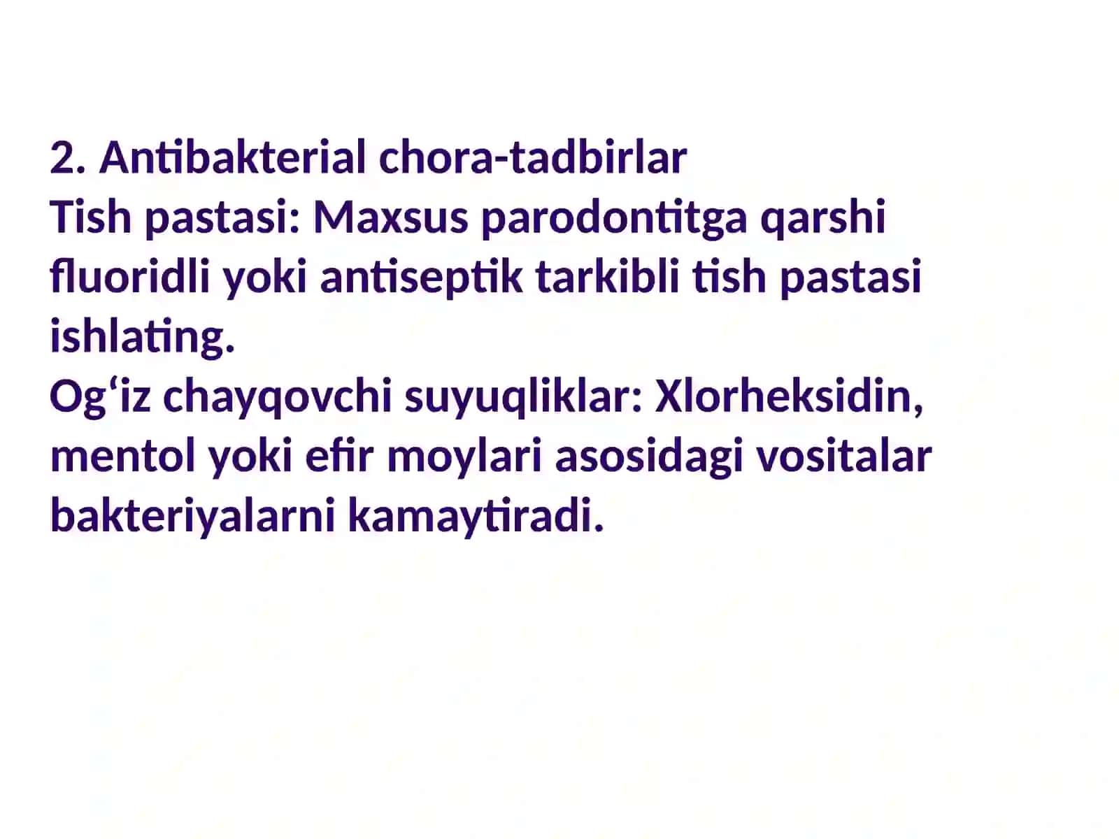 Paradont kasalliklar profilaktikasi 3