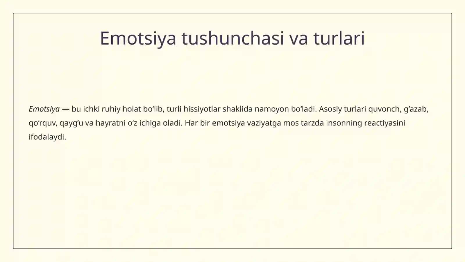 Emotsiyalar 3