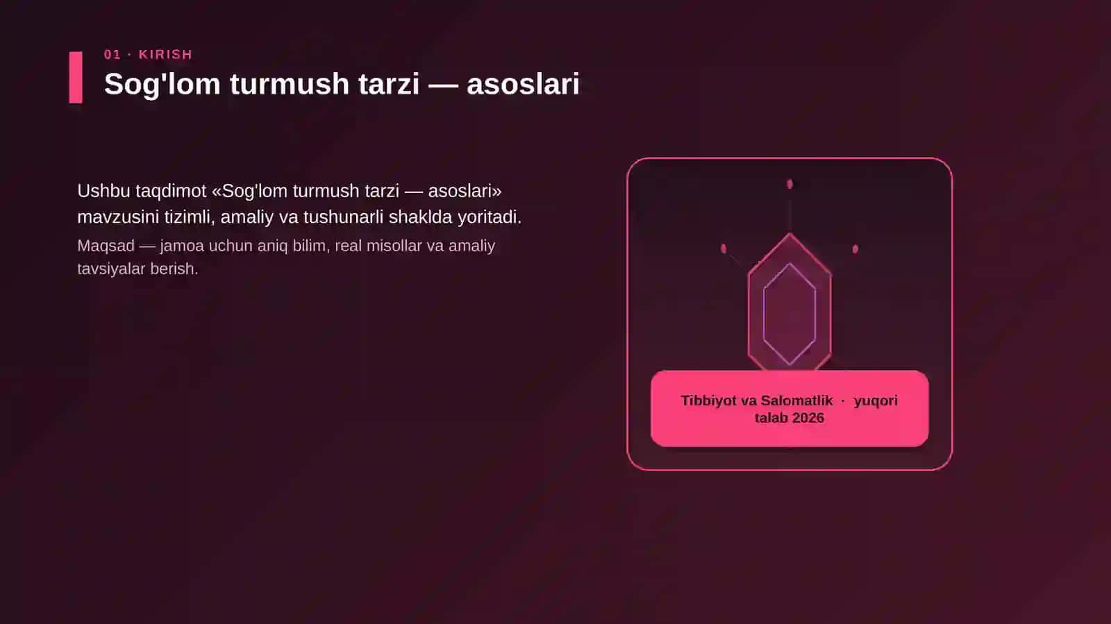 Sog'lom turmush tarzi — asoslari 3