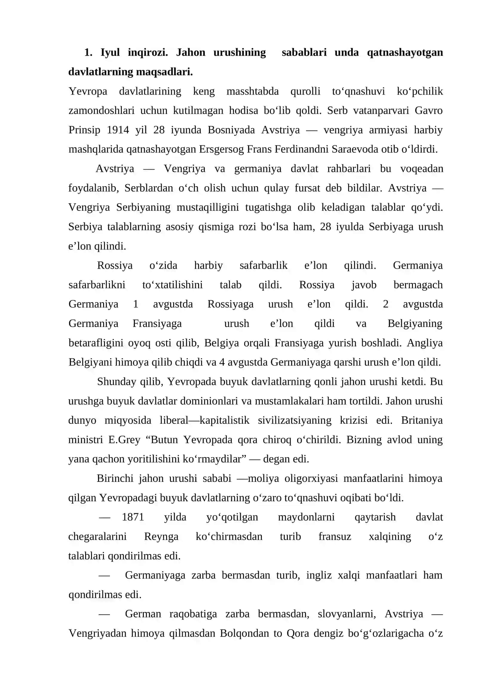 BIRINCHI JAHON URUSHI VA UNING YAKUNLARI 3