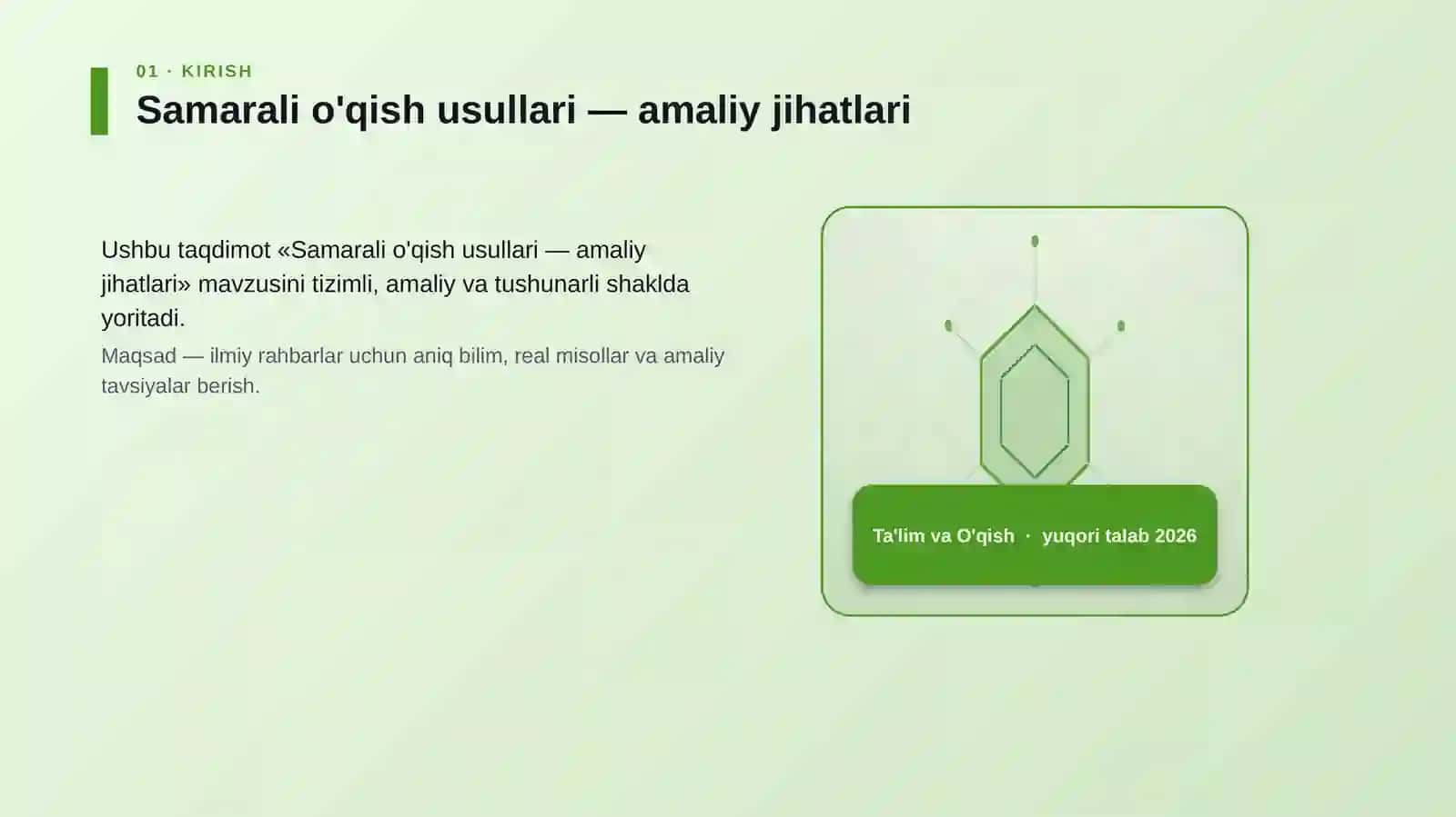 Samarali o'qish usullari — amaliy jihatlari 3