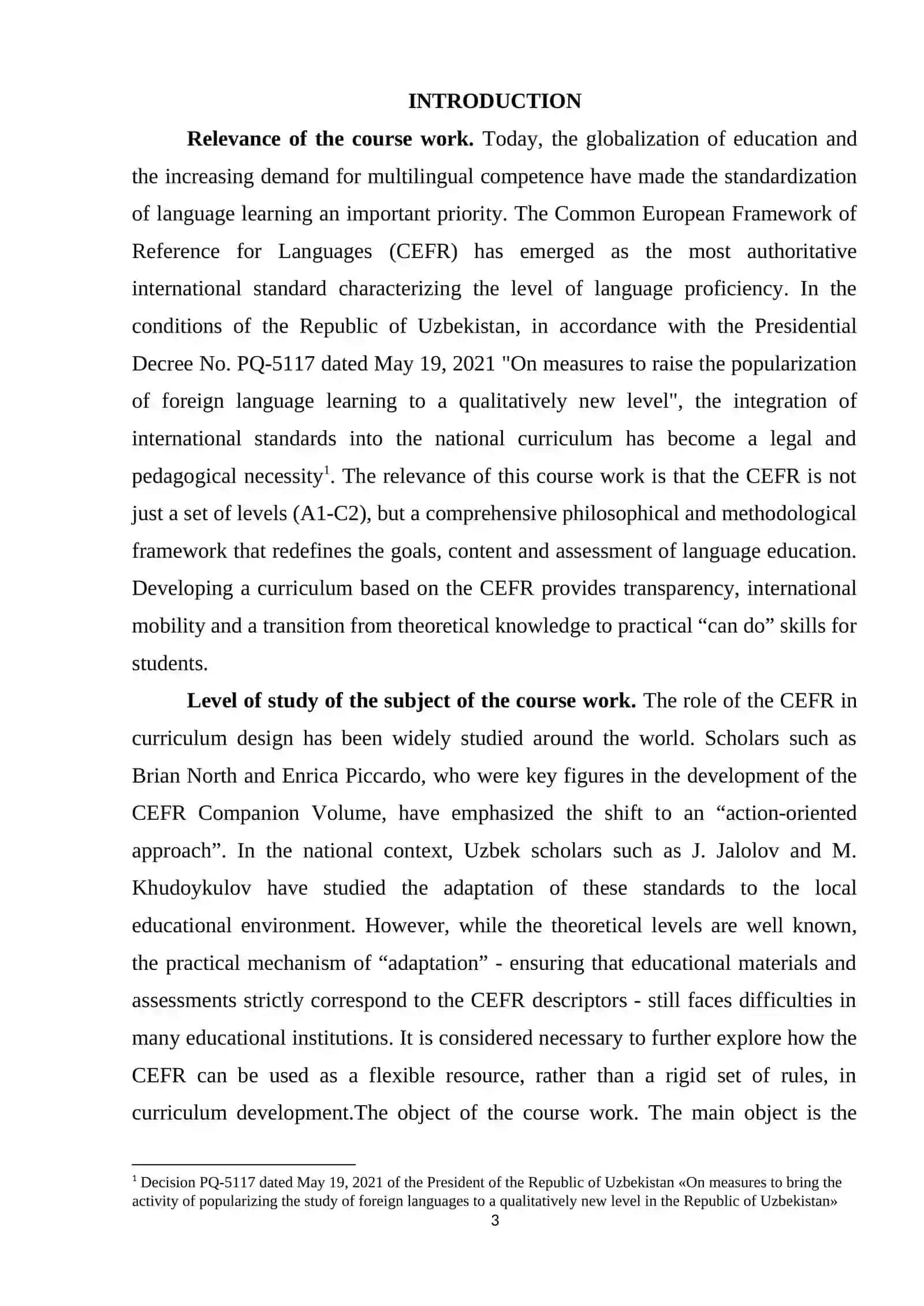 Common European Framework of Reference for Languages (CEFR) 3
