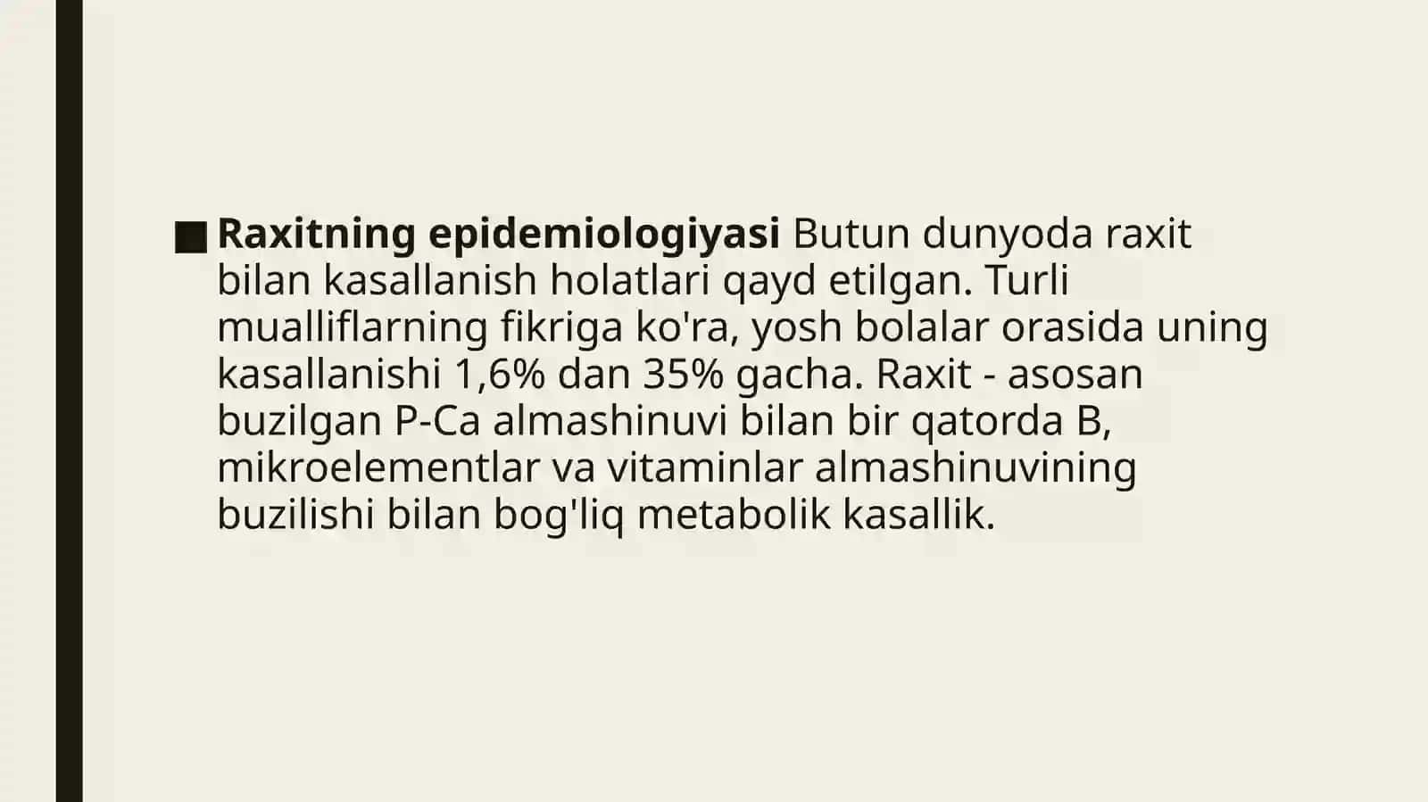 Vitamin D rezistent Raxit,Vitamin D ga qaram Raxit 3