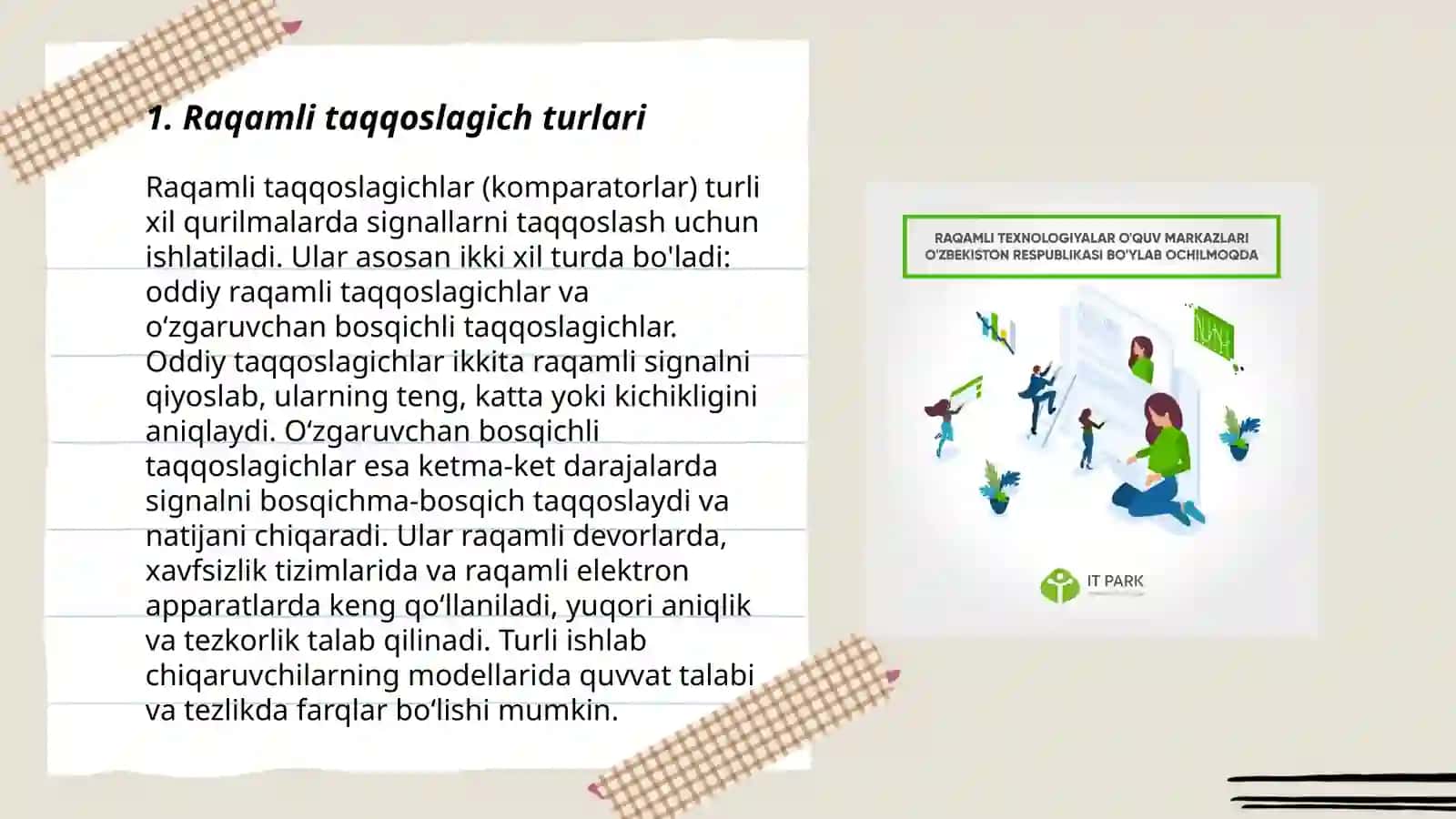 Raqamli taqqoslagichlar 3