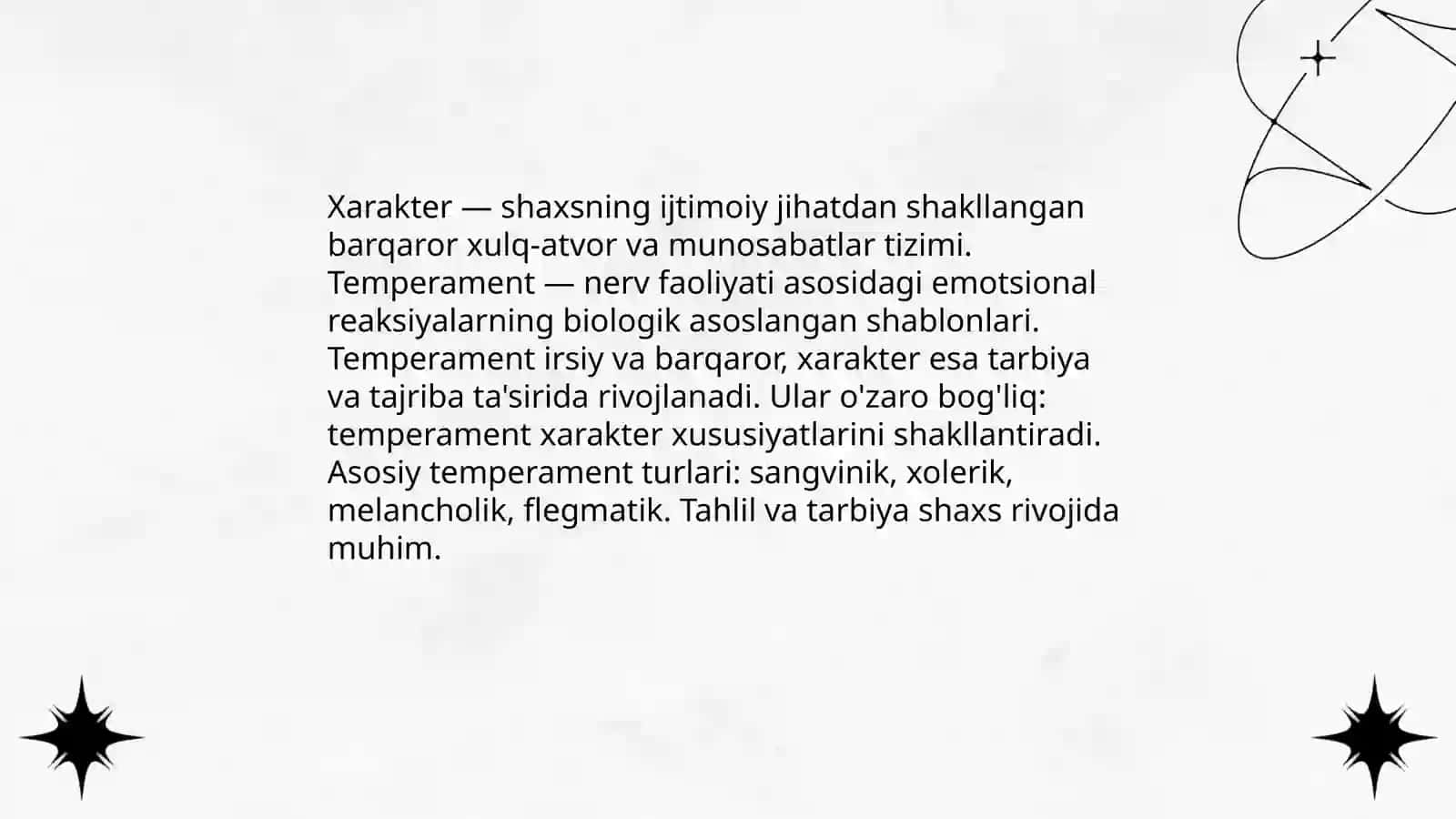 Xarakter va temperament 3