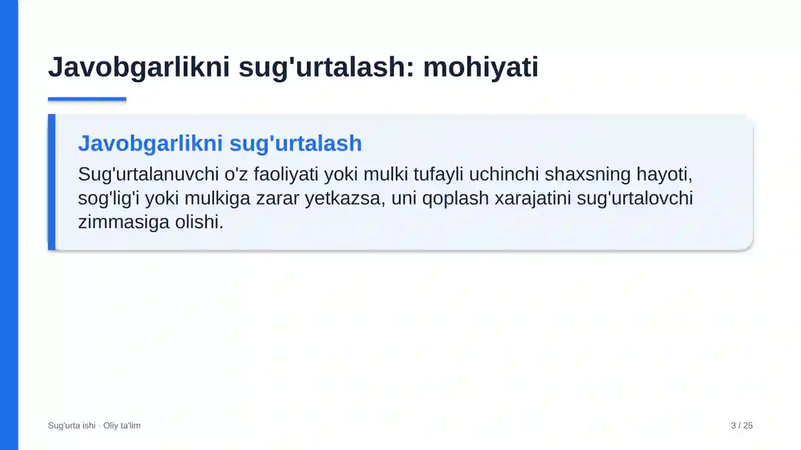 reabilitatsiya markazlarida javobgarlikni sug'urtalash 3641 3
