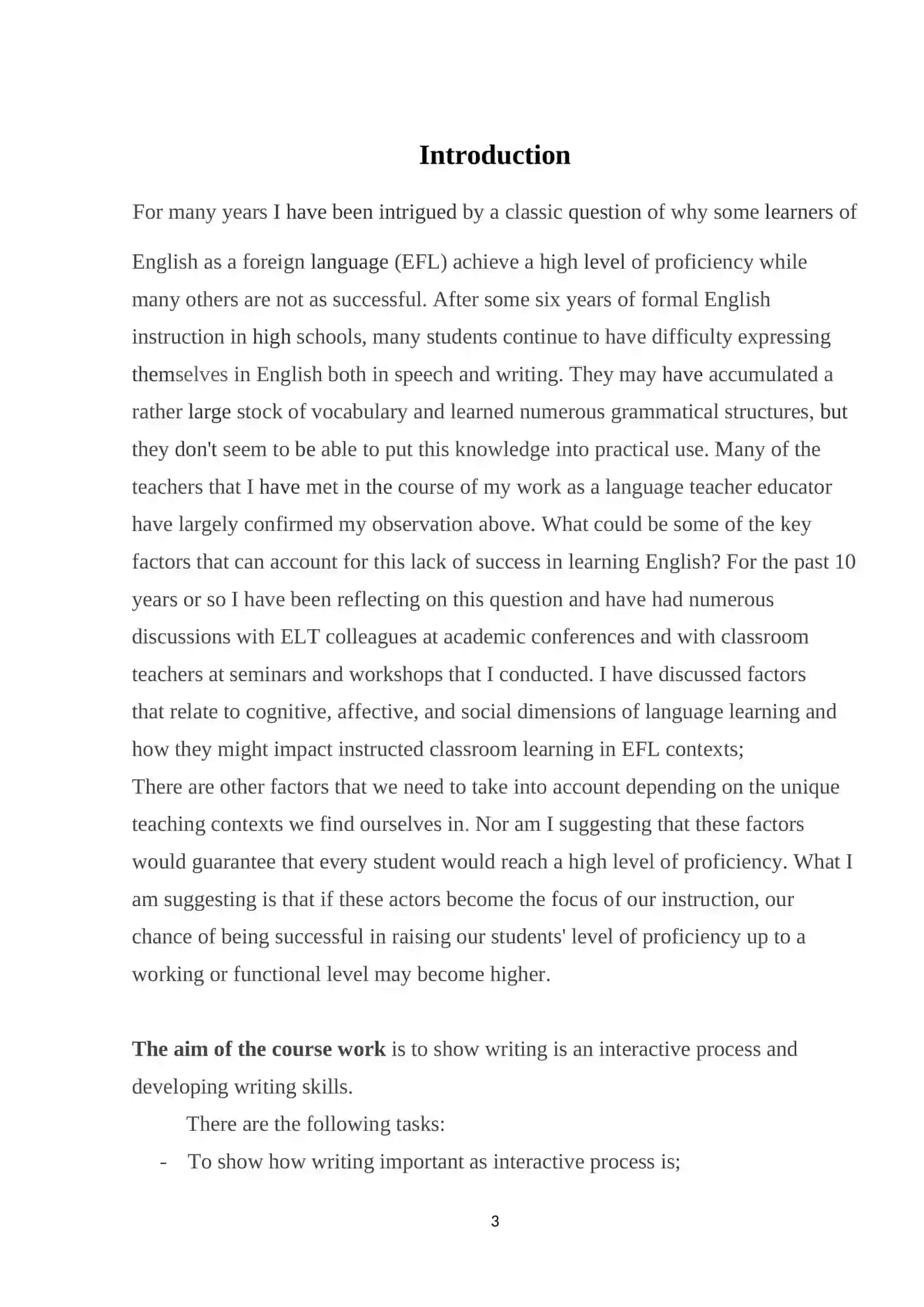 Methodology of teaching English language coursework 3