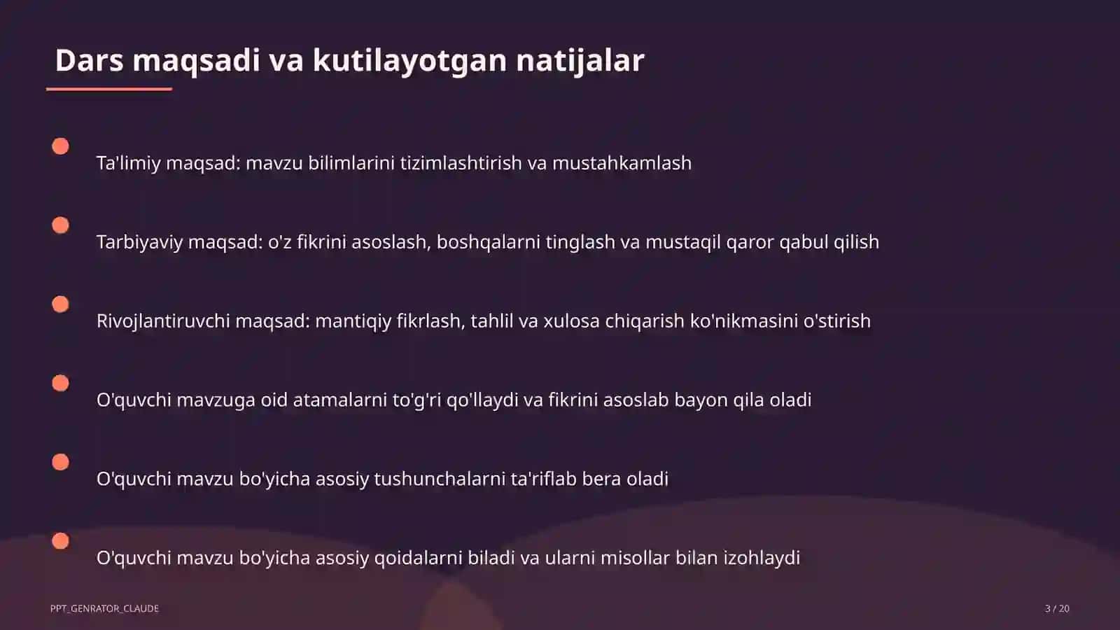 Ahmad Yugnakiy: Hibatul haqoyiq (7-sinf) 3