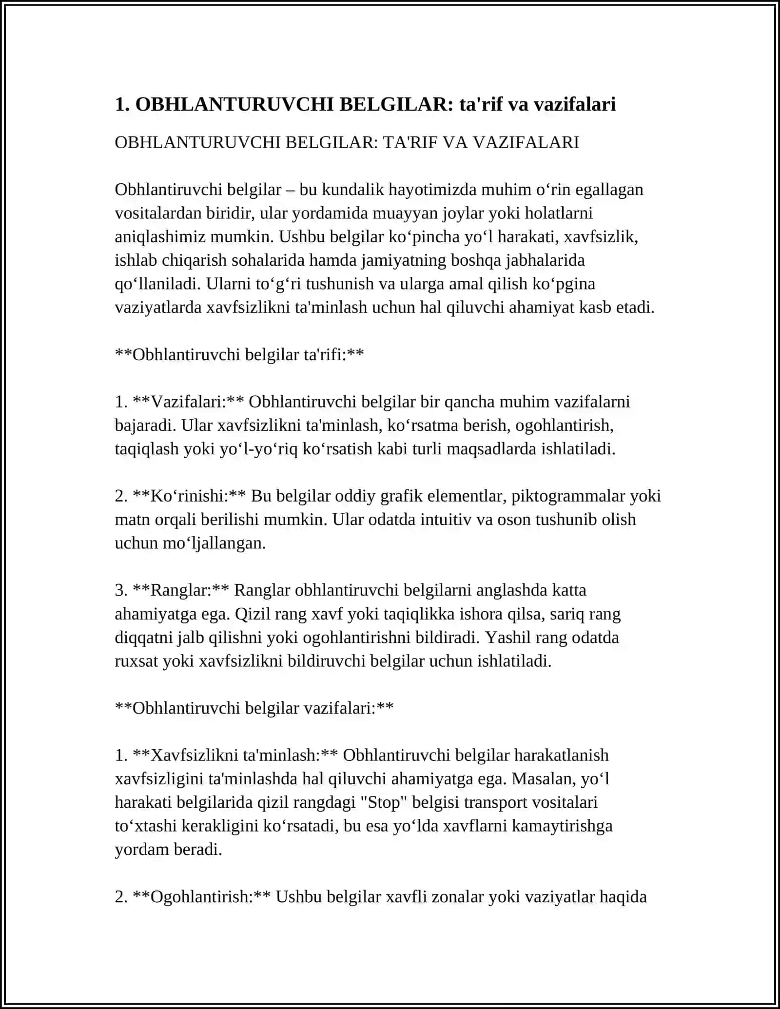 OBHLANTURUVCHI BELGILAR 3