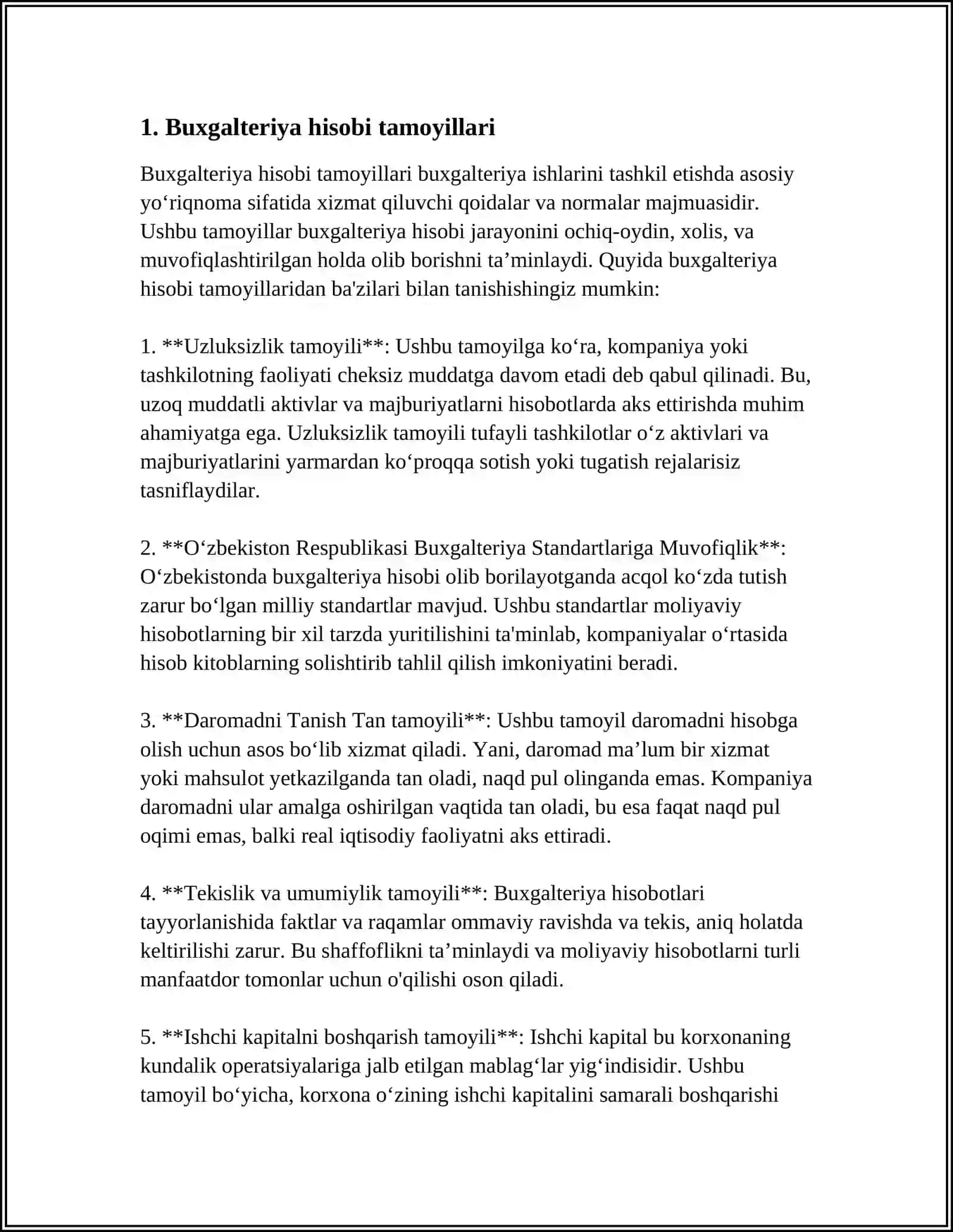 BUXGALTERIYA HISOBINI TASHKIL ETISH 3