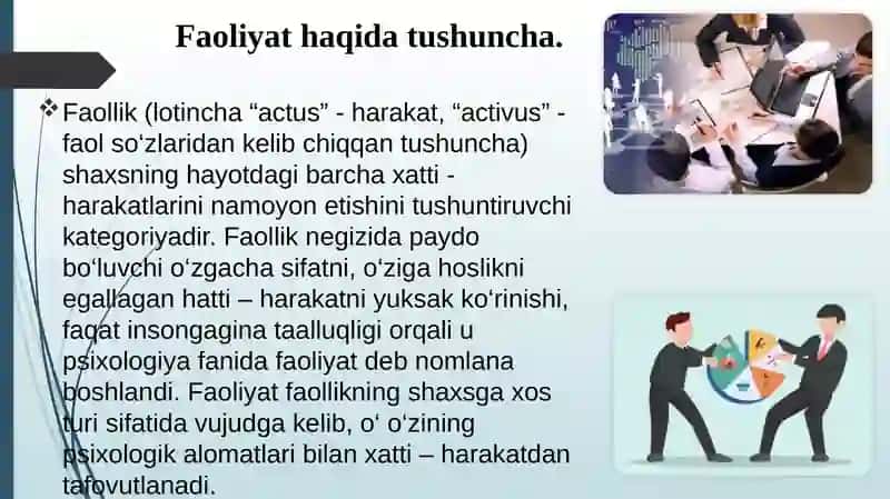Faoliyat va uning tuzilshi 3
