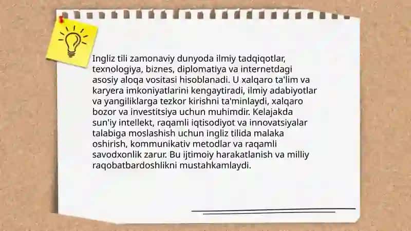 Ingliz tili-kelajak poydevori 3