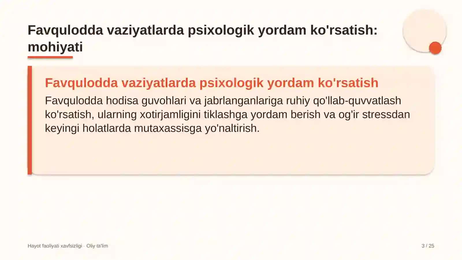 Favqulodda vaziyatlarda psixologik yordam ko'rsatish 3