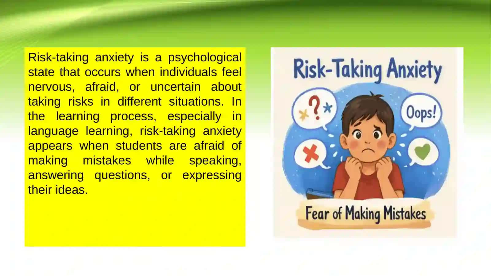 Risk-taking anxiety 3