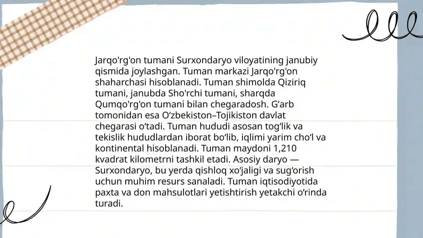 Jarqo'rg'on tumani 3