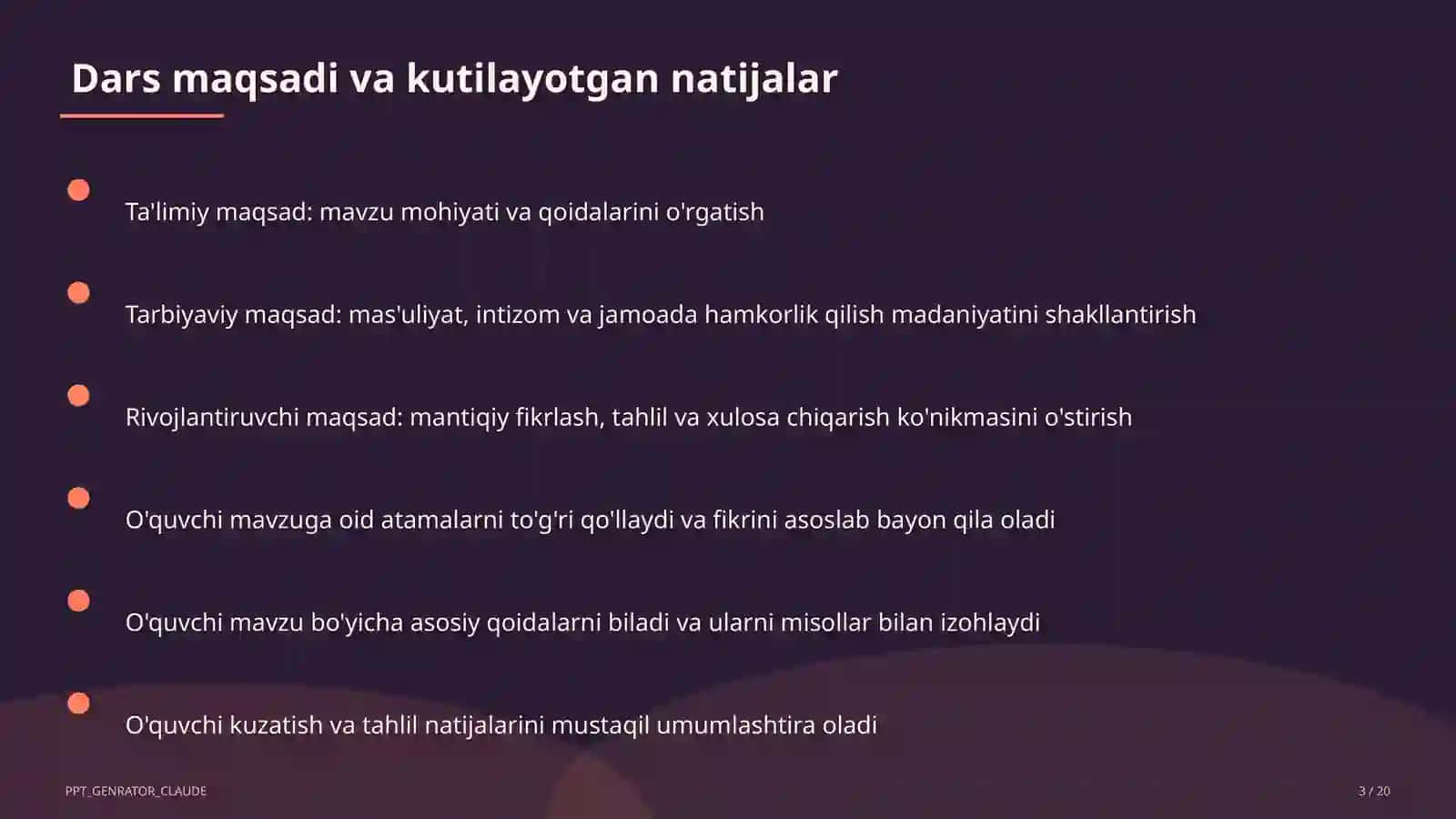Yangi Milliy o'quv dasturi: asosiy o'zgarishlar 3