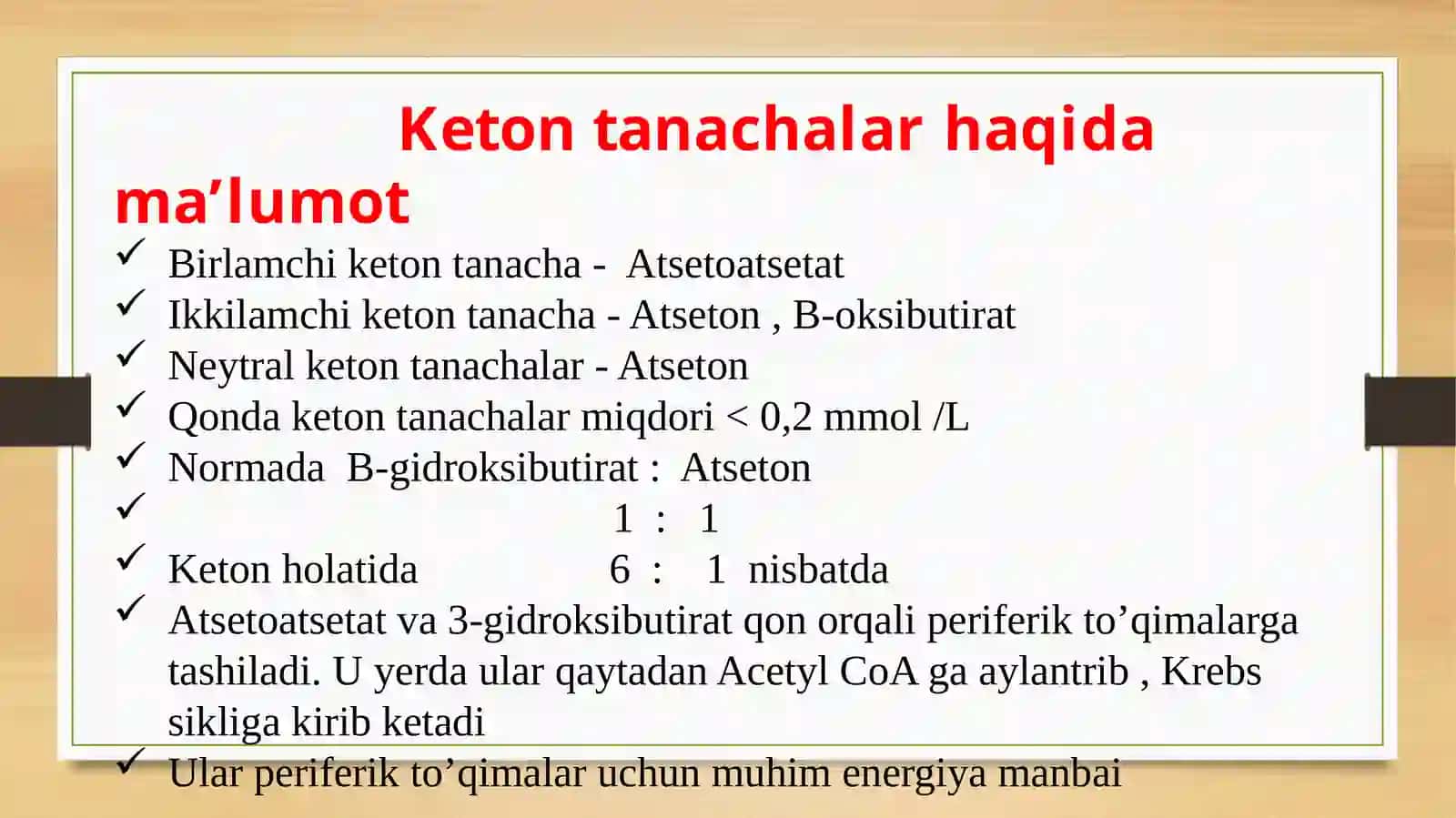 Keton tanachalar metabolizmi 3