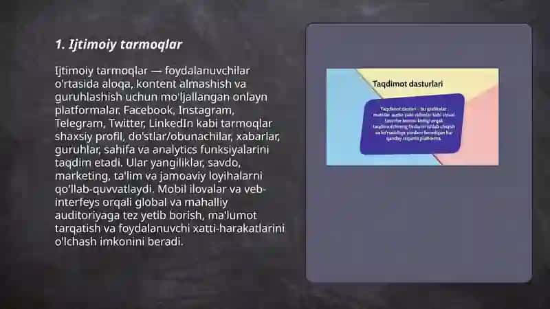 Ijtimoiy tarmoqlar 3