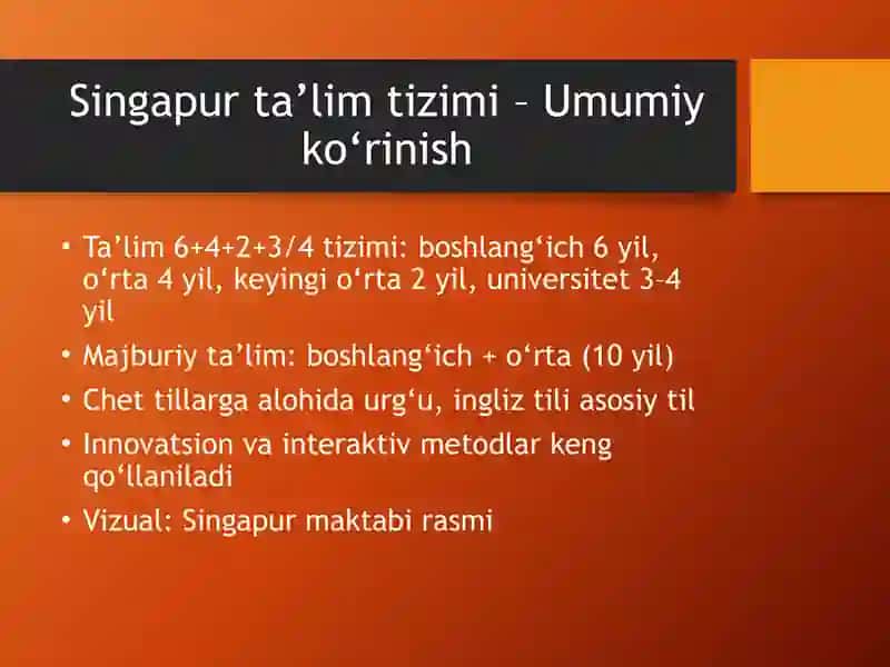 O‘ZBEKISTON VA SINGAPUR TA’LIM TIZIMI 3