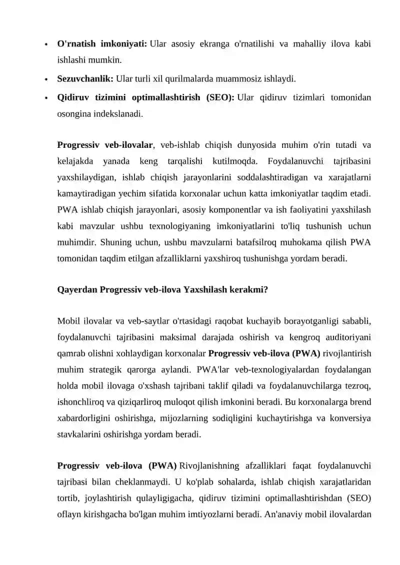 Progressiv veb-ilovalar (PWA) 3