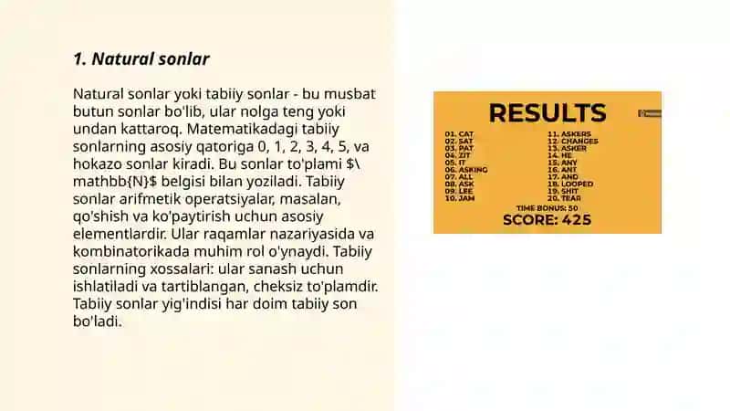 Natural sonlar 3