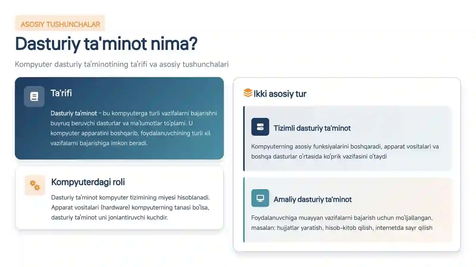 KOMPYUTER DASTURIY TA'MINOTI 3