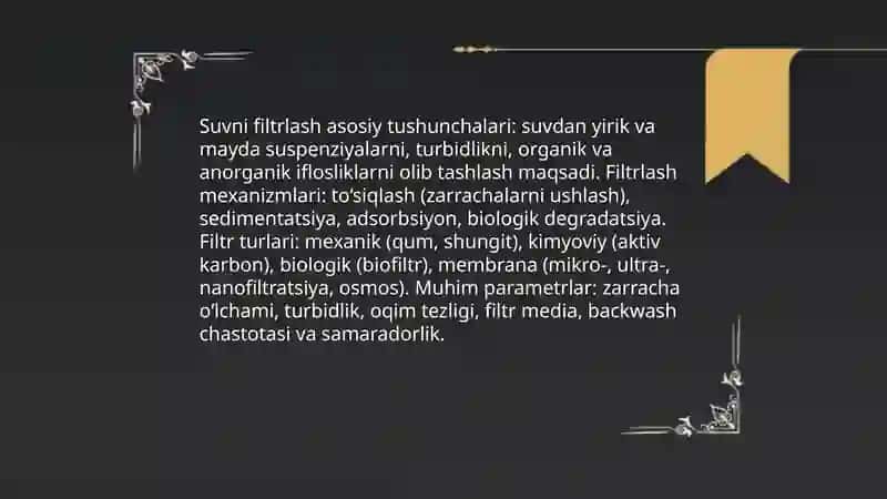 Suvni filtrlash 3