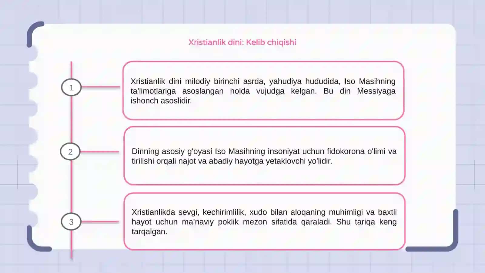 Xristian dini tarixi va asosiy g'oyalari 3