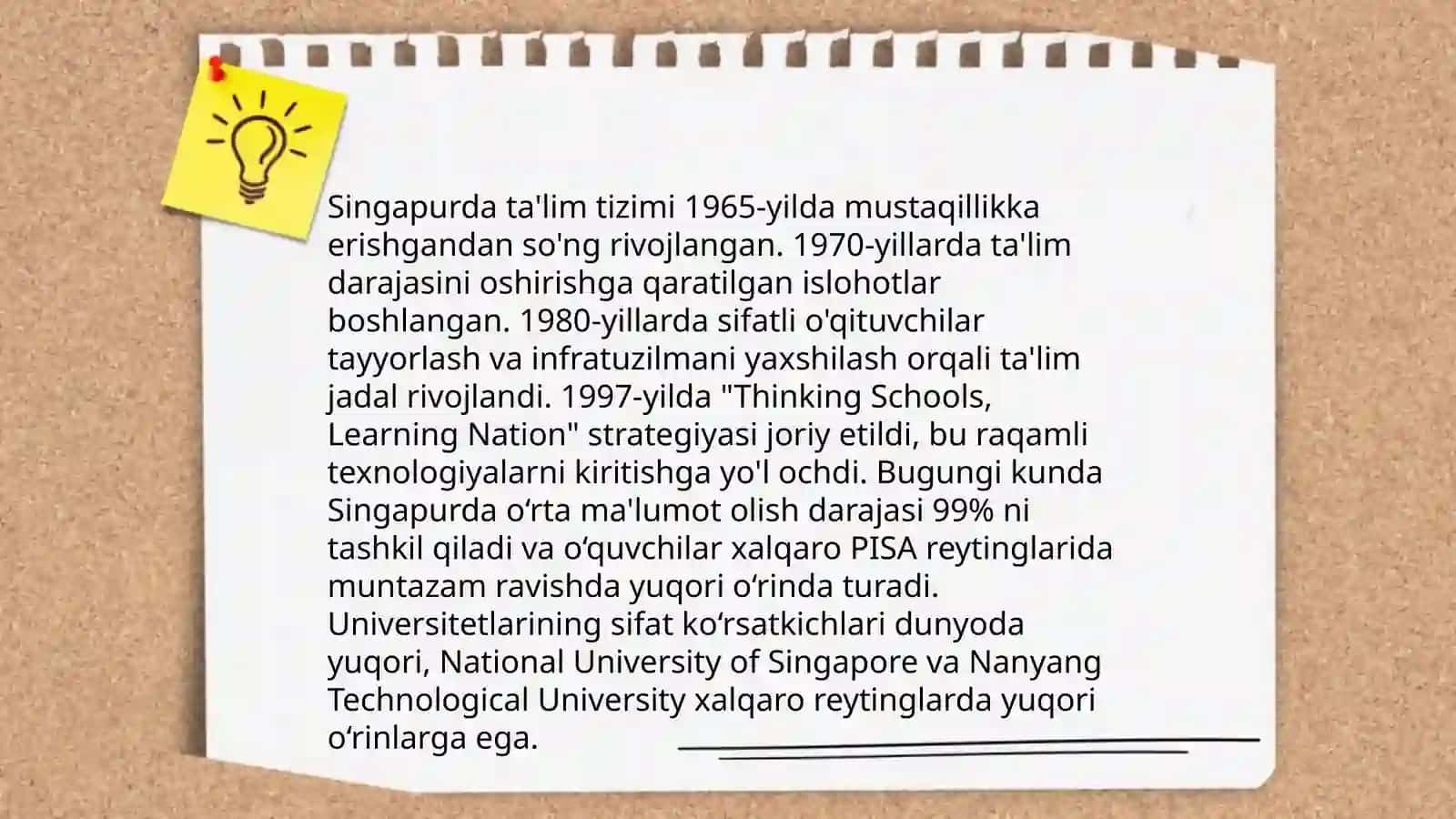 Singapur ta'lim tizimi 3