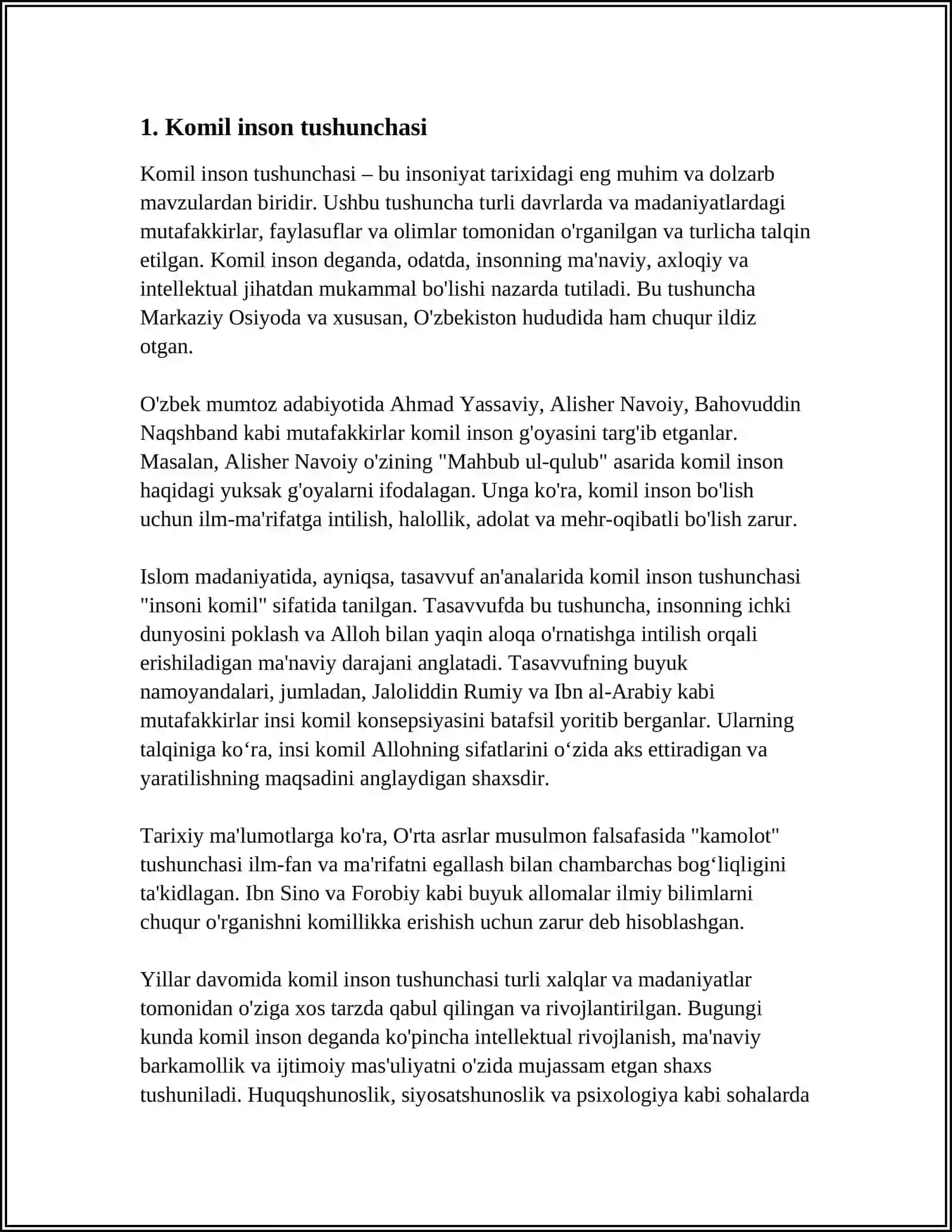 TASAVVUFDA KOMIL INSON QARASHLARI VA TARIQATLARI 3