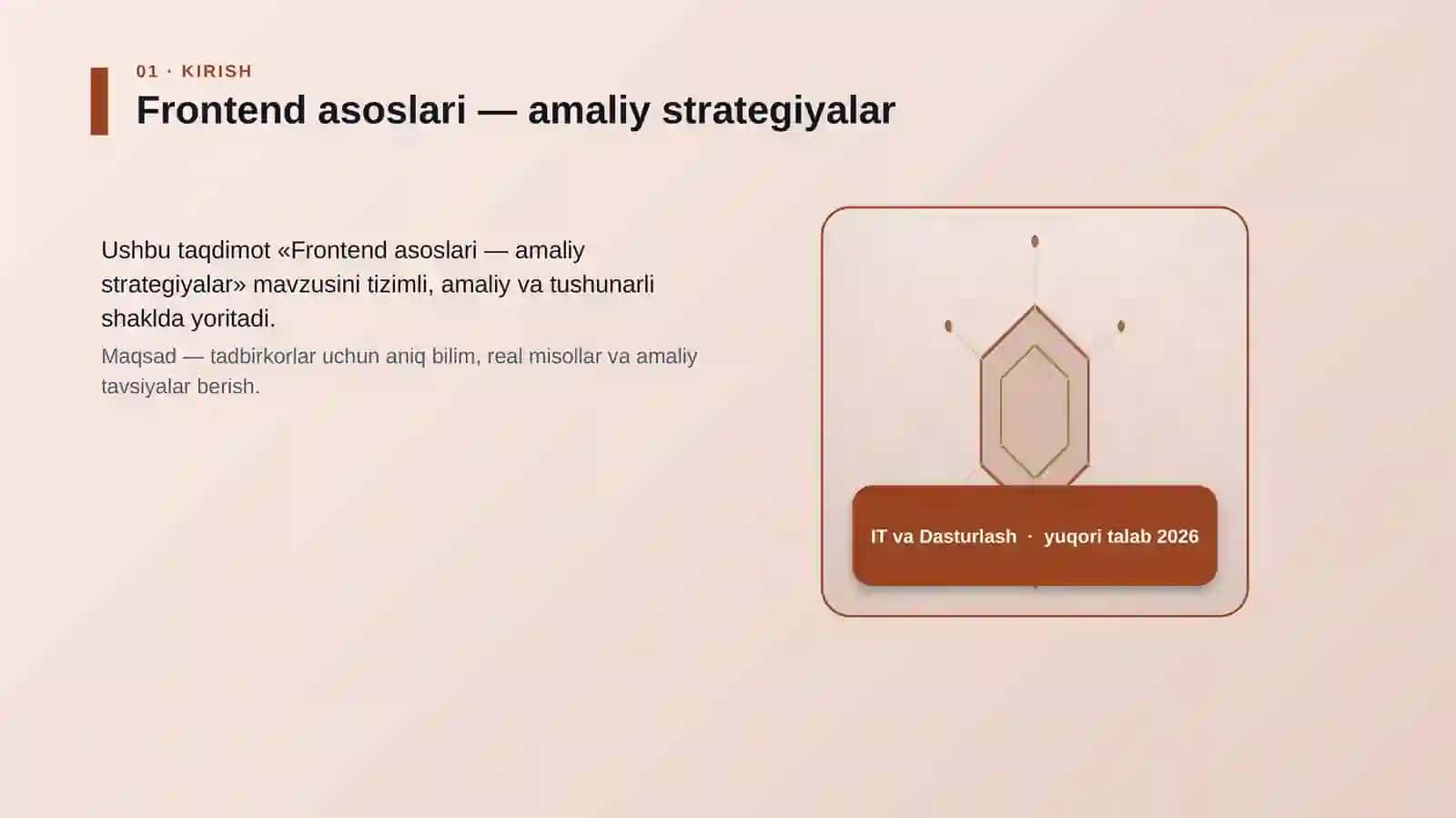 Frontend asoslari — amaliy strategiyalar 3