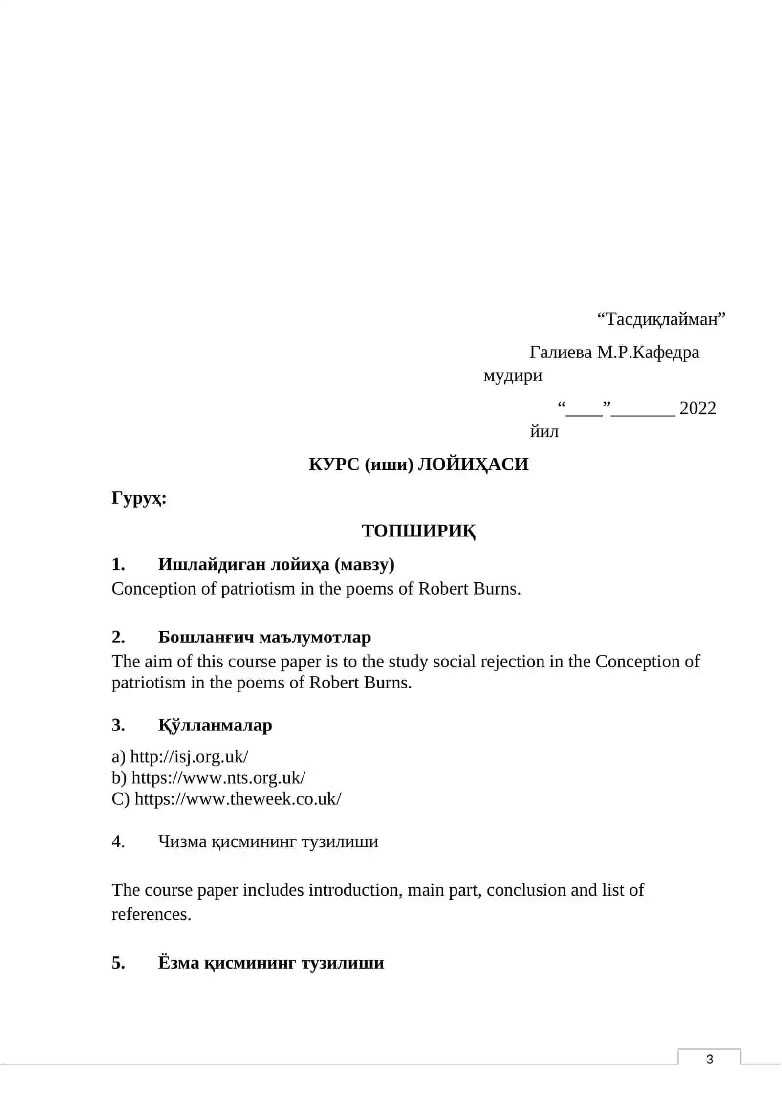 KURS (iSHI) LOYIHASI 3