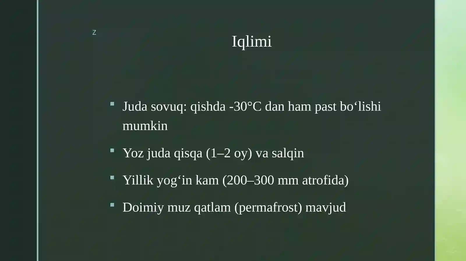 Tundra tabiat zonalari 3