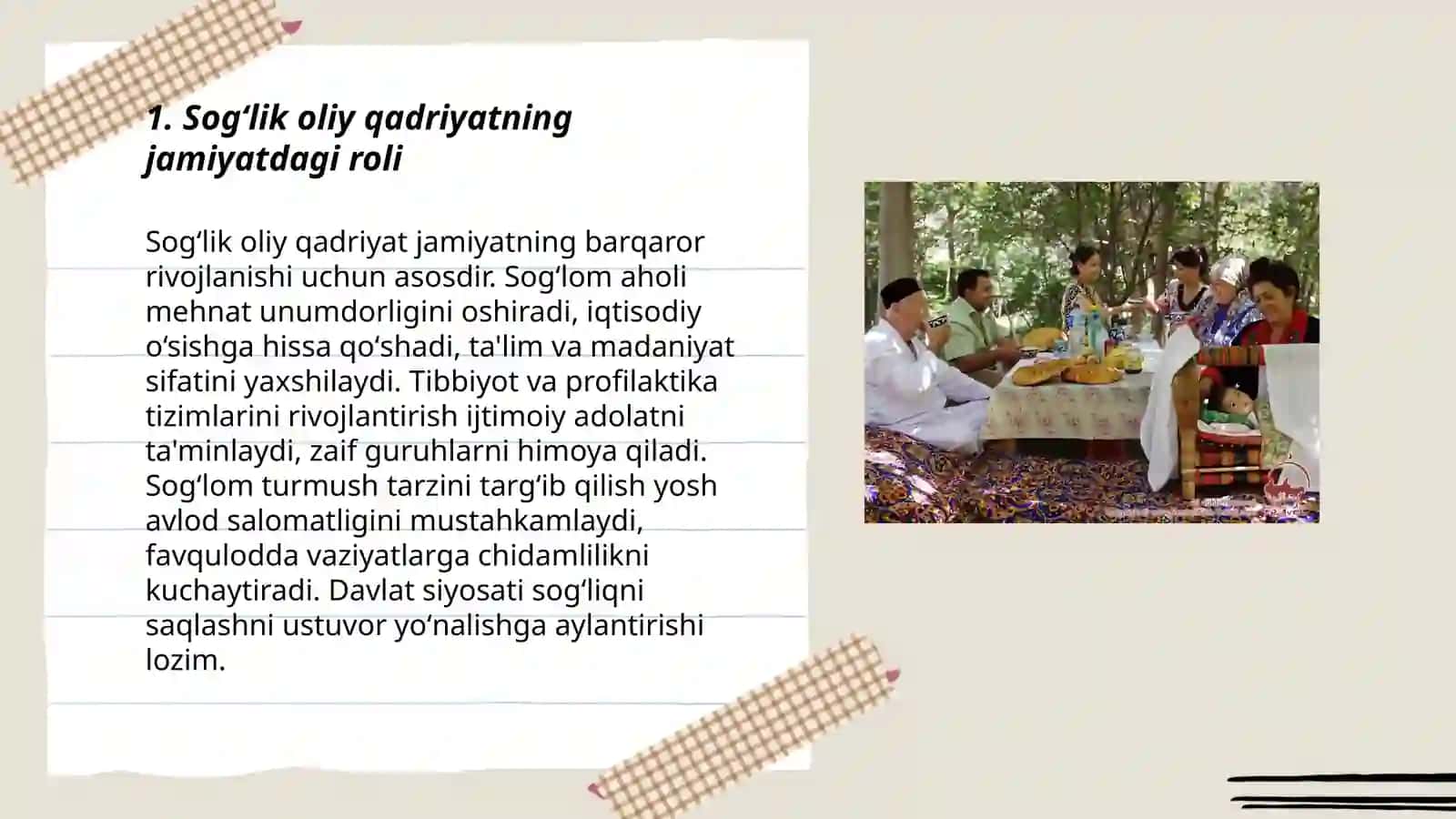 Sogʻlik oliy qadriyat 3
