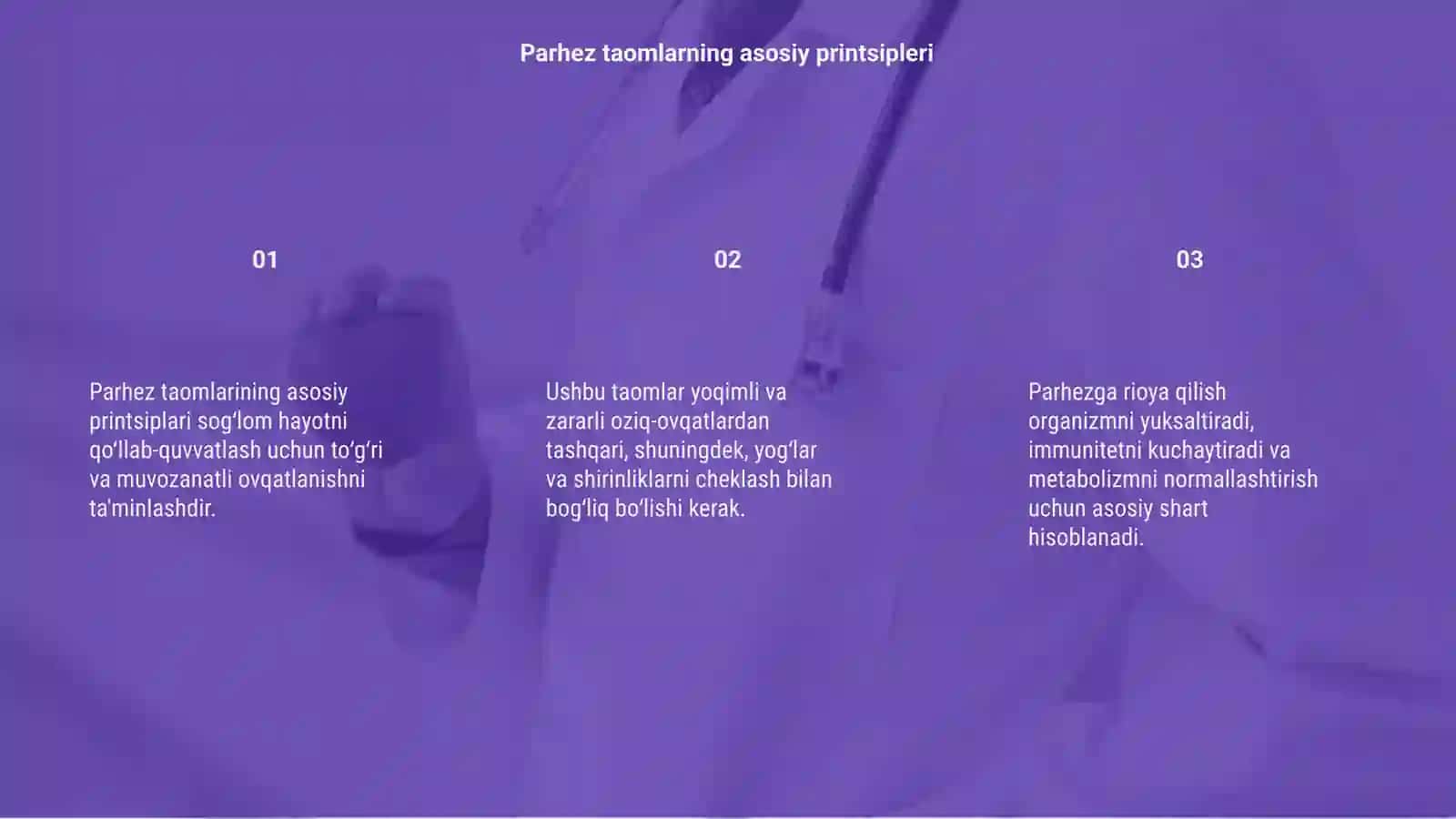 Parhez taomlar 3