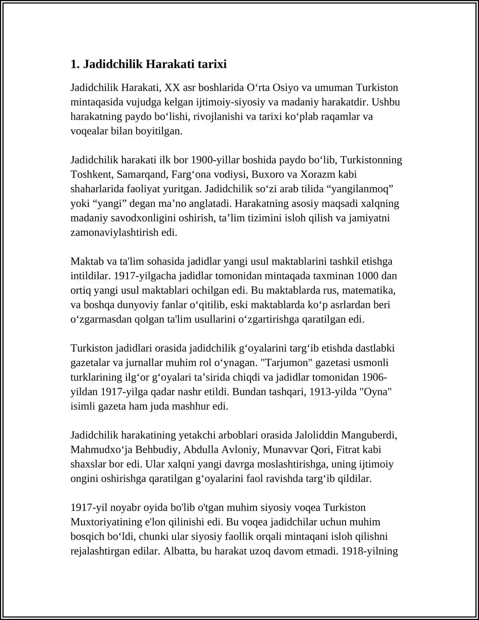 Jadidchilik Harakati tarixi 3
