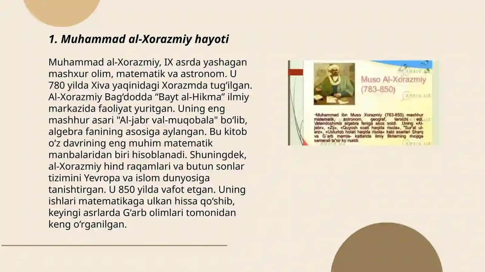 Muhammad al-Xorazmiy 3