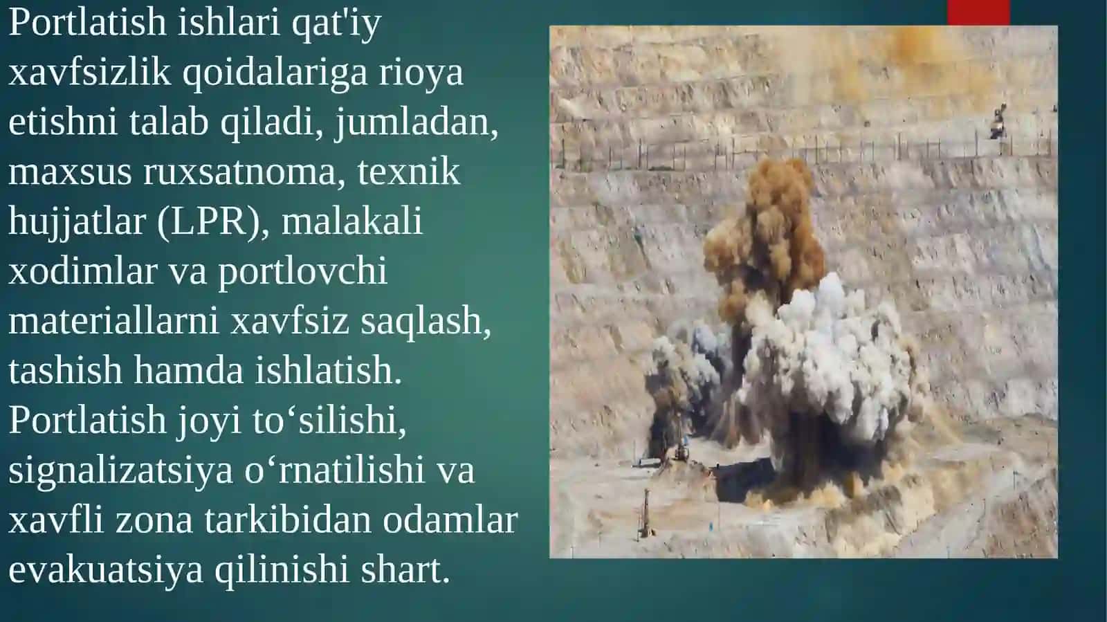 Xavfsiz portlatish qoidalari 3