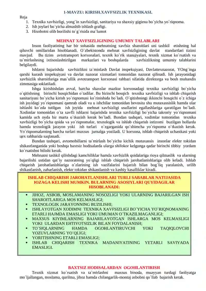 Xavfsizlik texnikasi 3