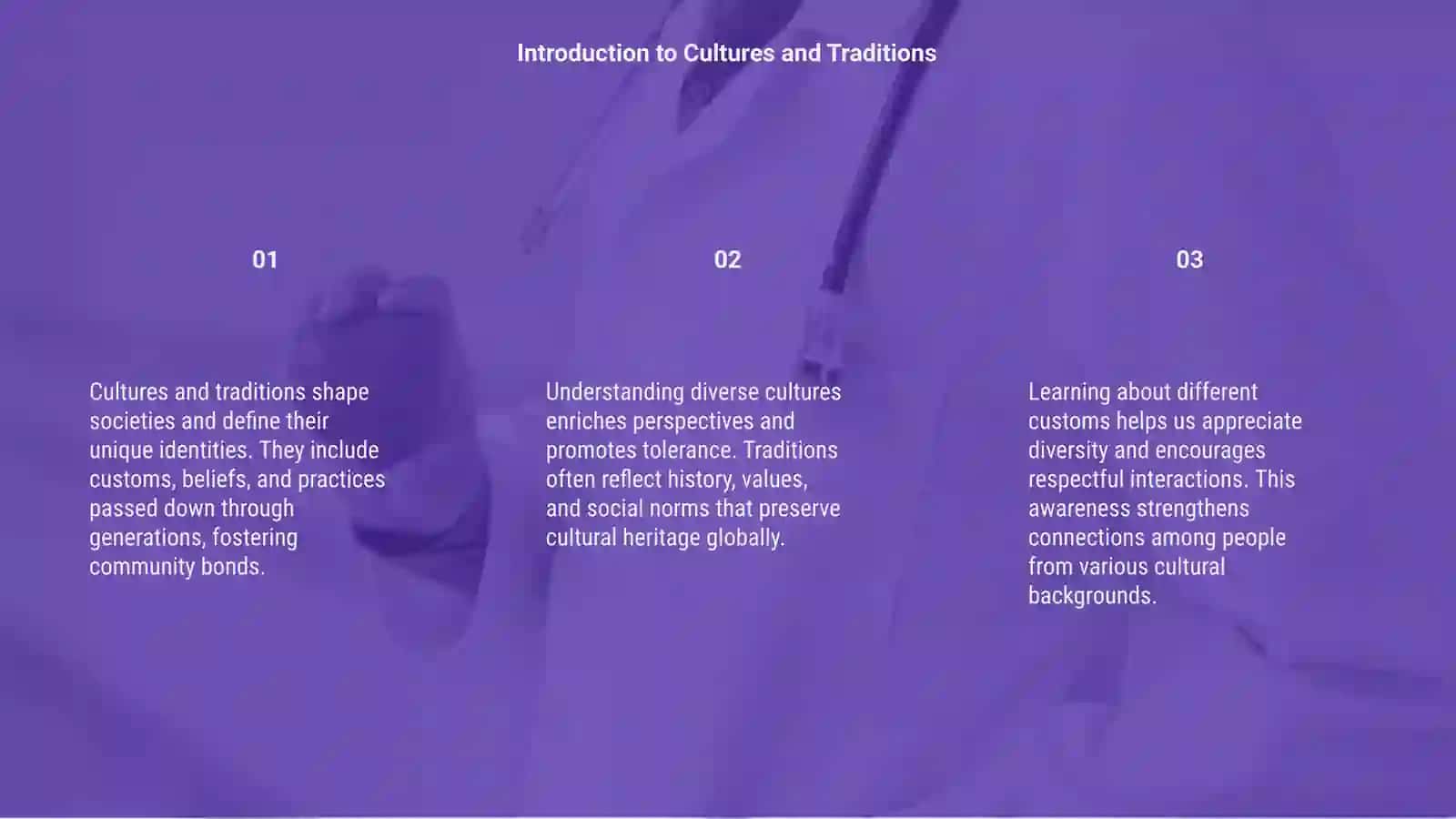 Cultures and Traditions 3