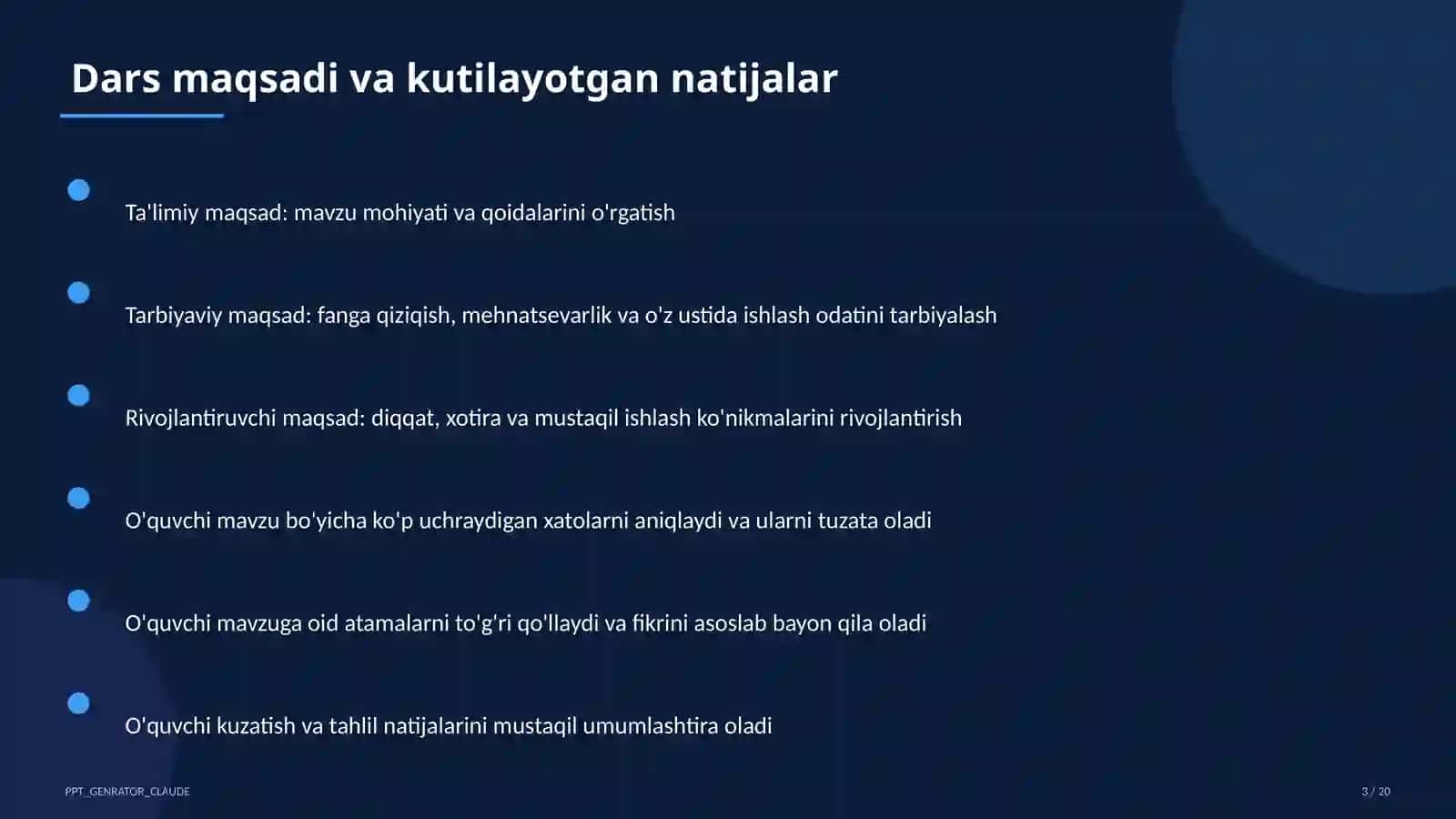 Yulduzli tunlar (11-sinf) 3
